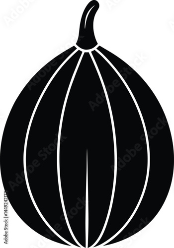pumpkin seed silhouette vector illustration 