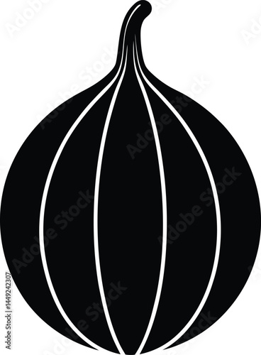 pumpkin seed silhouette vector illustration 