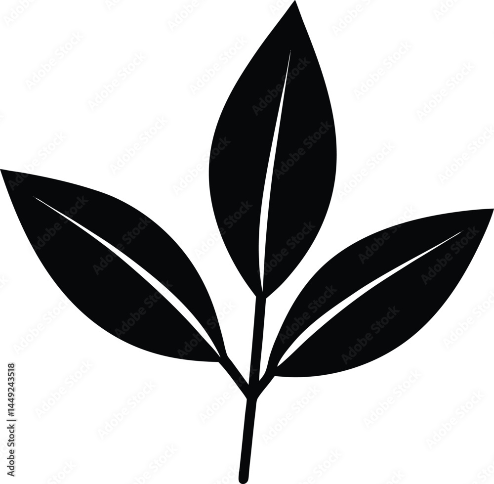 sage leaves silhouette vector icon on white background.eps sage leaves silhouette vector icon on white background.eps