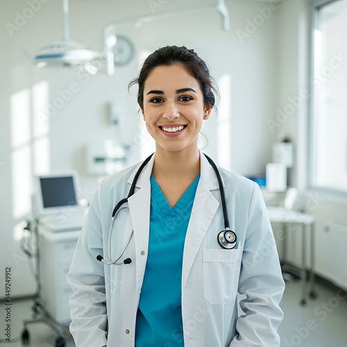 Woman Doctor Portrait Smiling in Hospital