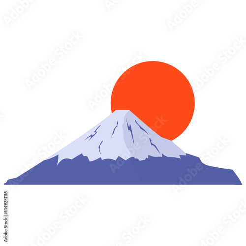 Fuji Mountain with Sunset