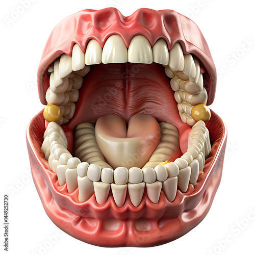 Human Teeth Anatomy Model: Oral Health and Dentistry