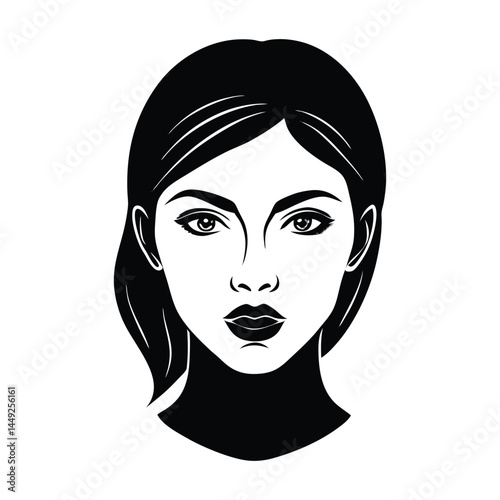 Face with beauty spot highlight on white background