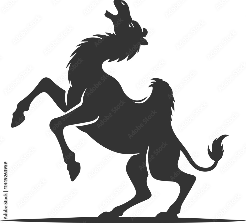 Fototapeta premium Vector desert animal camel silhouette