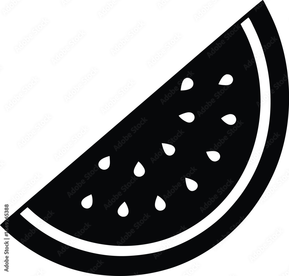 watermelon slice vector icon on white background watermelon slice vector icon on white background