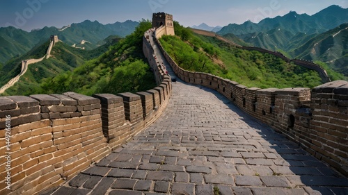 Obraz na płótnie A panoramic shot of the Great Wall w salonie