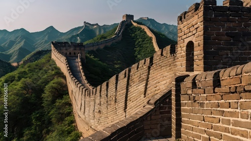 Obraz na płótnie A panoramic shot of the Great Wall w salonie
