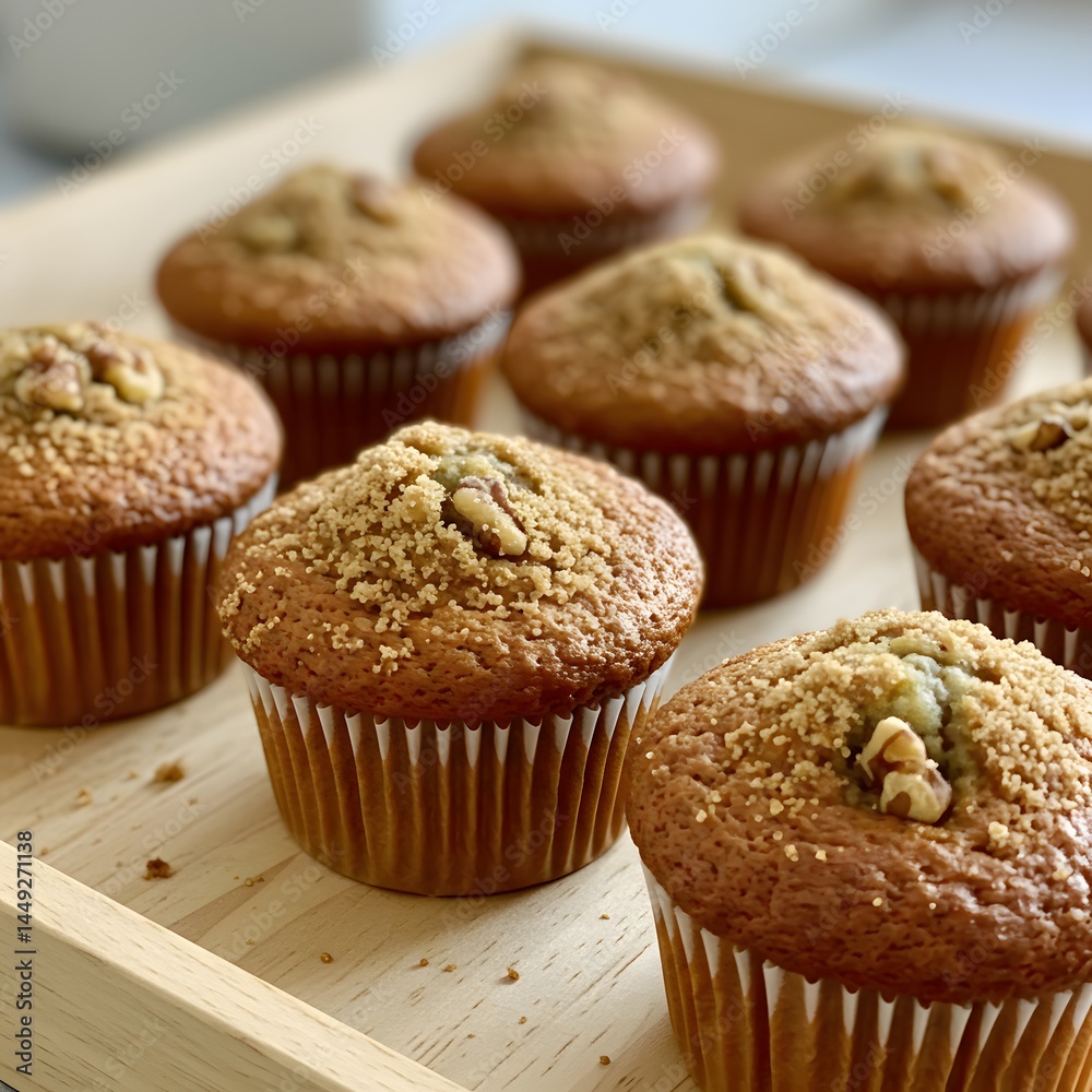 Delicious Homemade Banana Nut Muffins with Crumble Topping Delicious Homemade Banana Nut Muffins with Crumble Topping