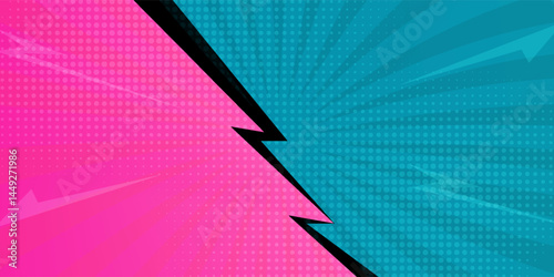 Flat cartoon comic background. Pop art comic background. Fight backgrounds comics style design. eps10