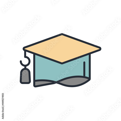 online education icon collection .design style with background