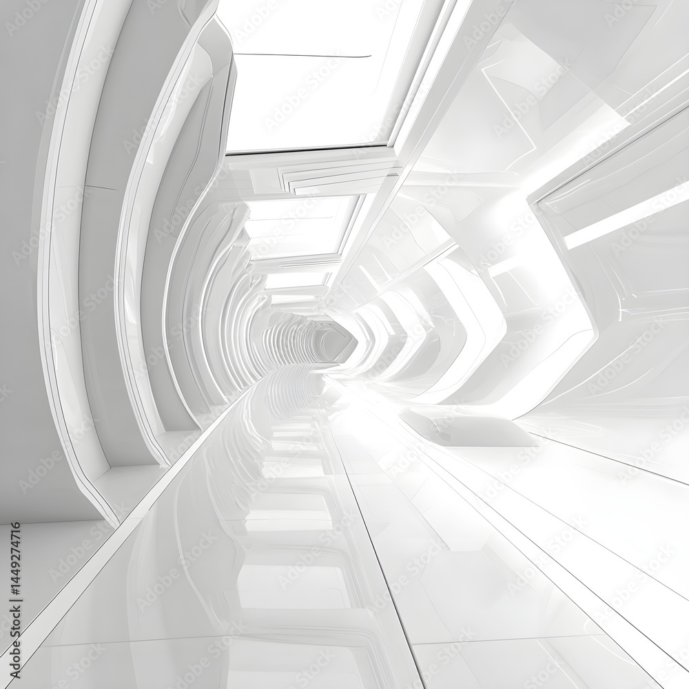 Obraz premium white futuristic background