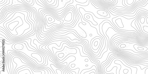 Abstract topographic contours map background .Topographic background and texture, monochrome image. Topography and geography map grid abstract backdrop. Business concept. Topography map concept.	