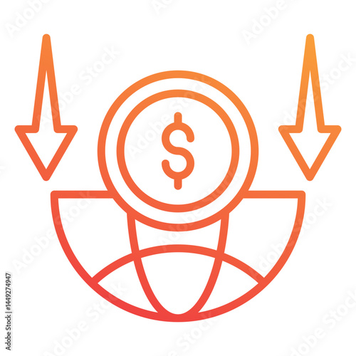 Economic Down Icon