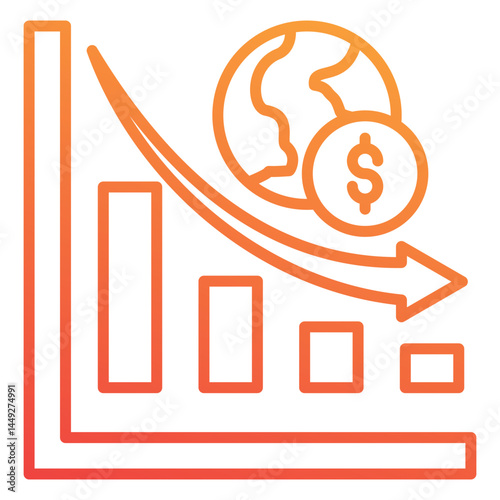 Economic Contraction Icon