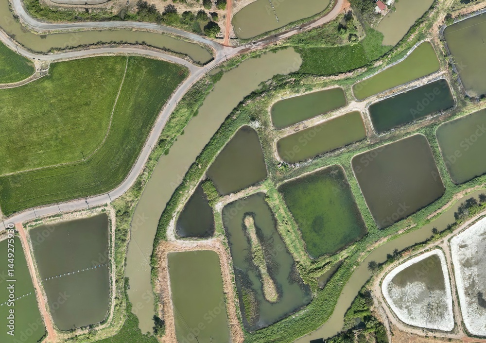 Fototapeta premium Top View Aerial Photograph