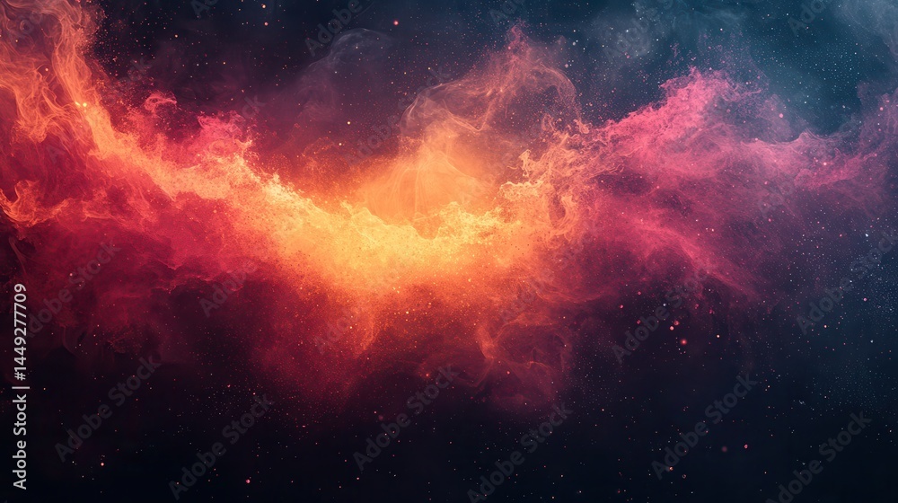 Fototapeta premium Abstract cosmic nebulae, vibrant hues of space