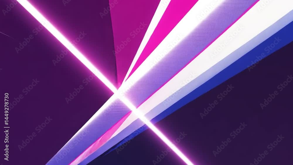 Vibrant abstract geometric shapes and intersecting lines create dynamic visual experience, showcasing bright colors and energy that evoke modernity and movement.
