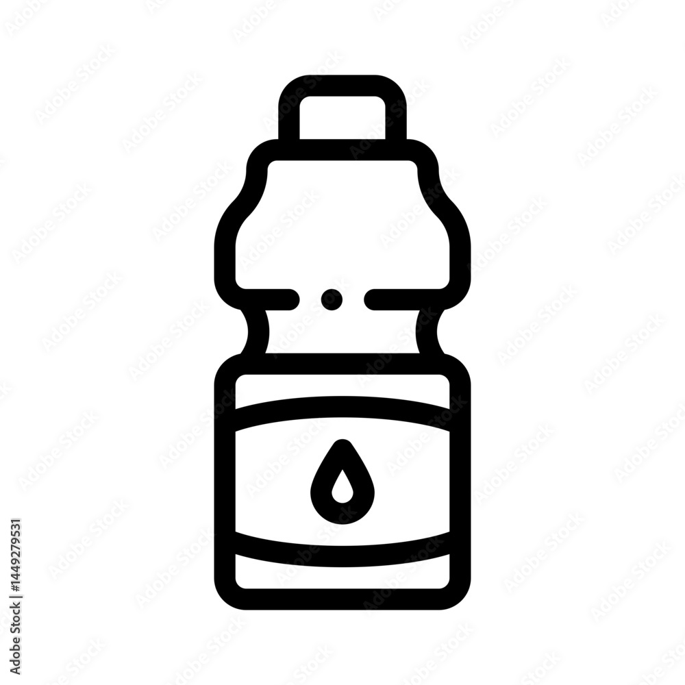 Fototapeta premium water bottle line icon