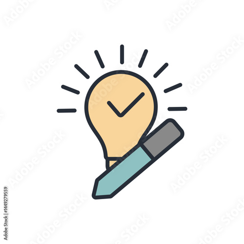 creativity icon collection .design style with background