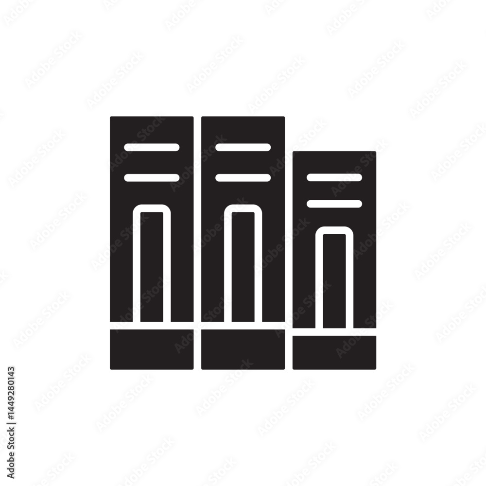 online library icon collection .design style with background online library icon collection .design style with background