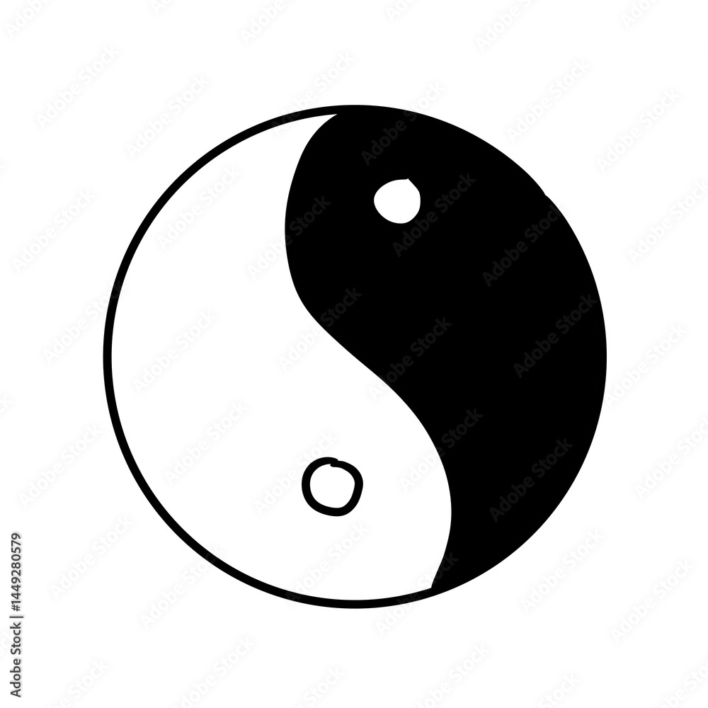 black yin yang icon black yin yang icon