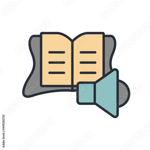 audiobook icon collection .design style with background