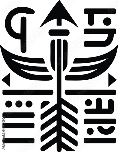 Ancient Egyptian Arrow Hieroglyph