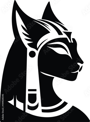 Egyptian Cat Goddess Silhouette