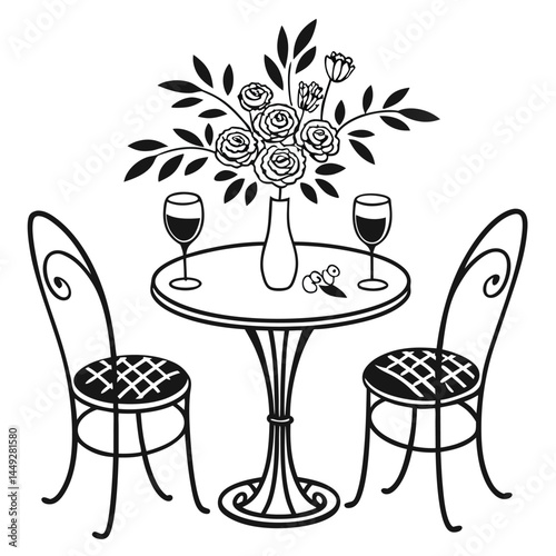 set of flowers