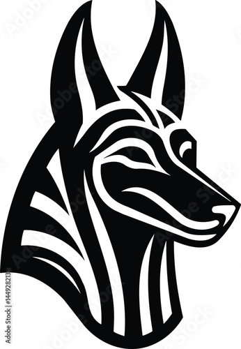 Egyptian Jackal Head Silhouette
