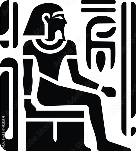 Stylized Egyptian Figure Icon