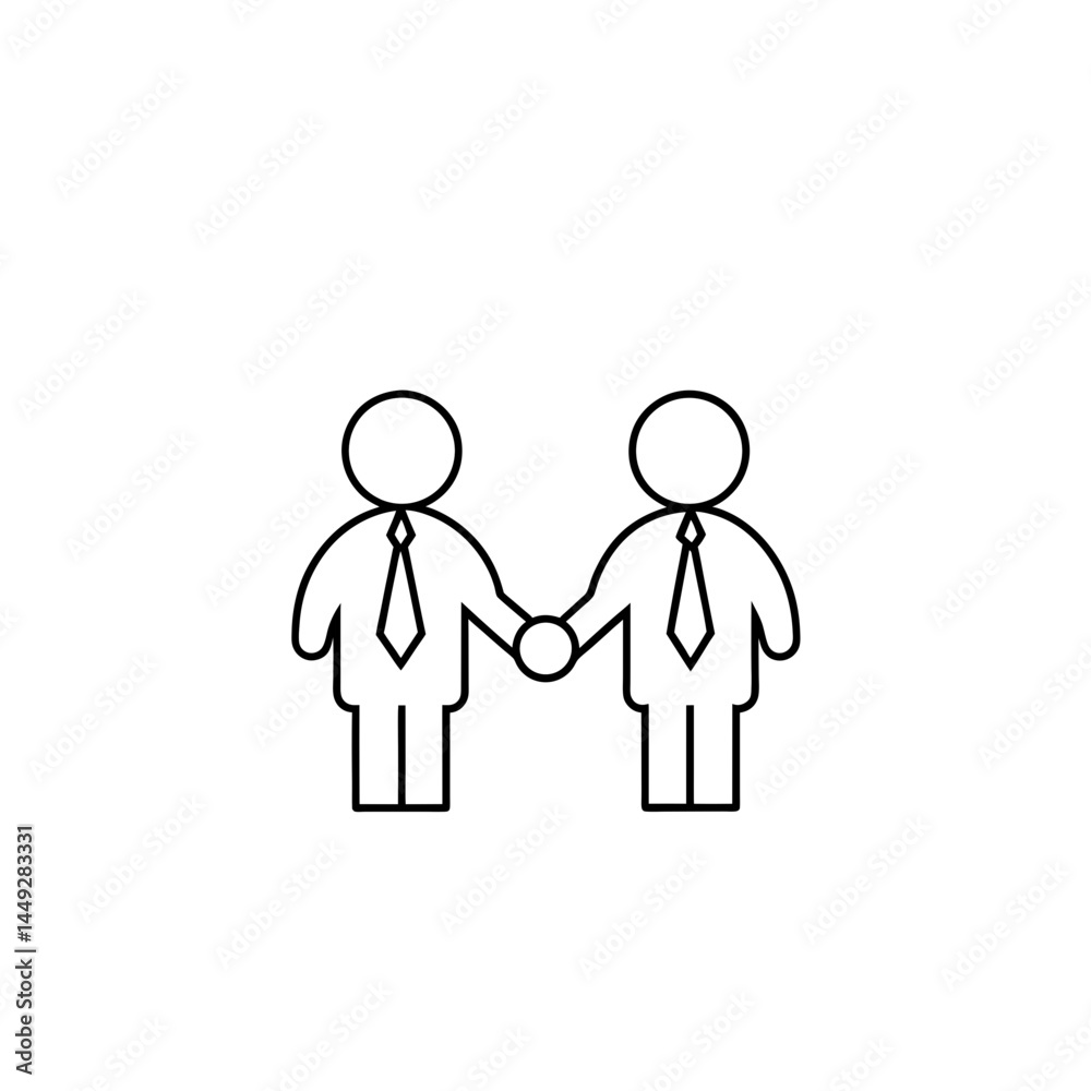 Partnership, Collaboration, Teamwork, Joint Venture, Business Alliance A Simple Line Art Illustration Representing Unity and Agreement in Professional Relationships Partnership, Collaboration, Teamwork, Joint Venture, Business Alliance A Simple Line Art Illustration Representing Unity and Agreement in Professional Relationships