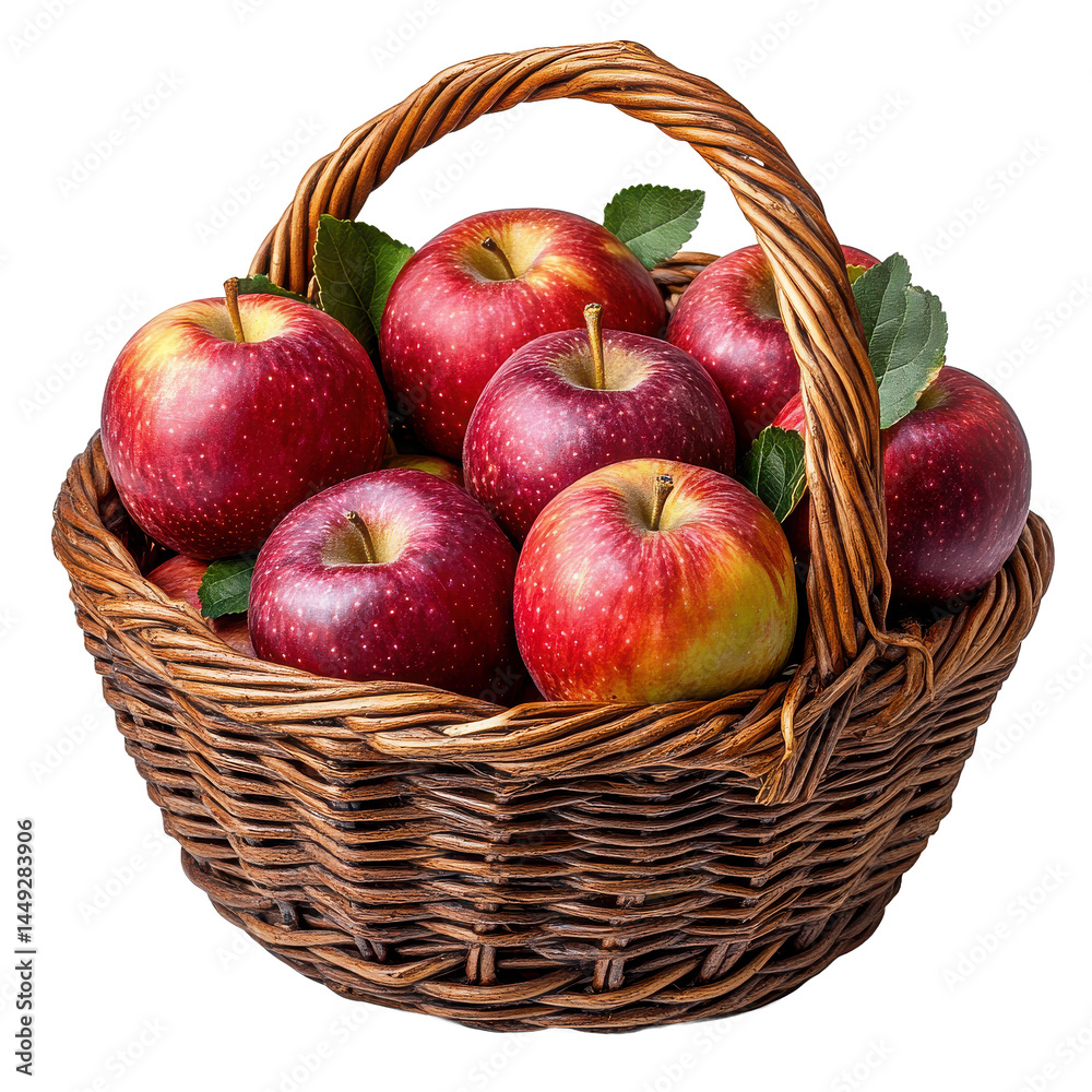 Juicy Red Apples in Rustic Wicker Basket Autumn Harvest Fresh Fruit Healthy Food Juicy Red Apples in Rustic Wicker Basket Autumn Harvest Fresh Fruit Healthy Food