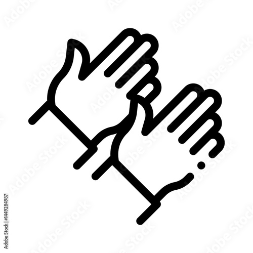 hands line icon