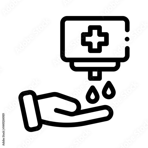 sanitizer line icon