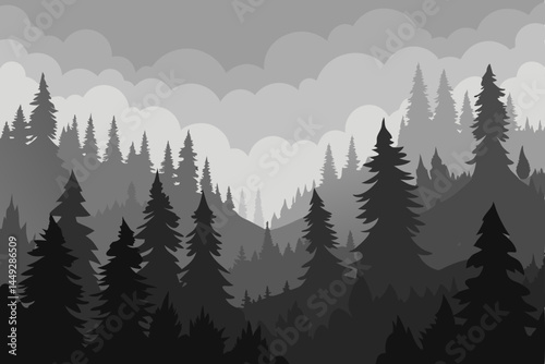 forest in the mountains