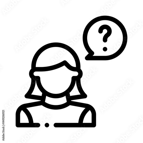 question mark line icon