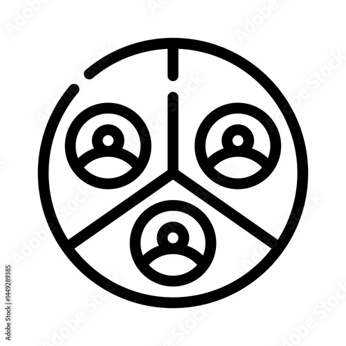 customer segmentation line icon