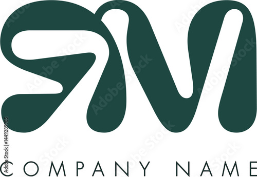 Creative Abstract Initial Letter RM Logo Design