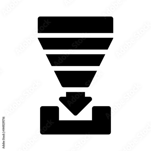 sales funnel glyph icon