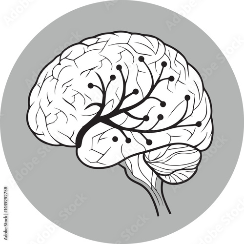 human brain vector illustration