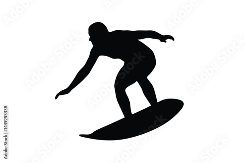 Silhouette of a person surfing on a wave