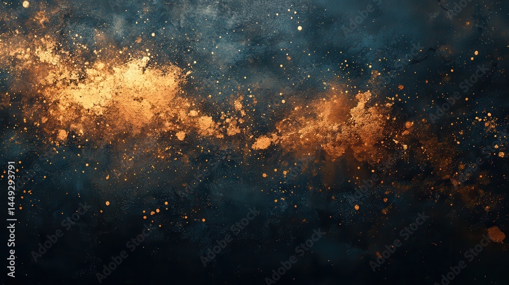 Abstract fiery explosion in dark space Abstract fiery explosion in dark space