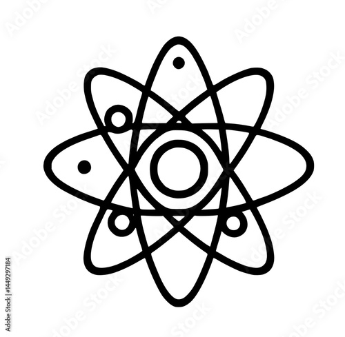 Obraz na płótnie isolated atom with atom icon w salonie