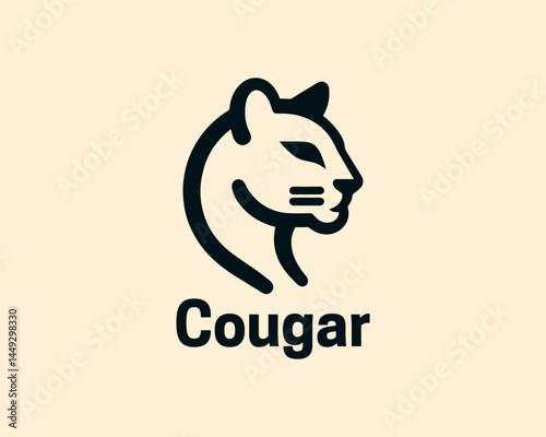  Flat Cougar Logo with Minimal Touch photo