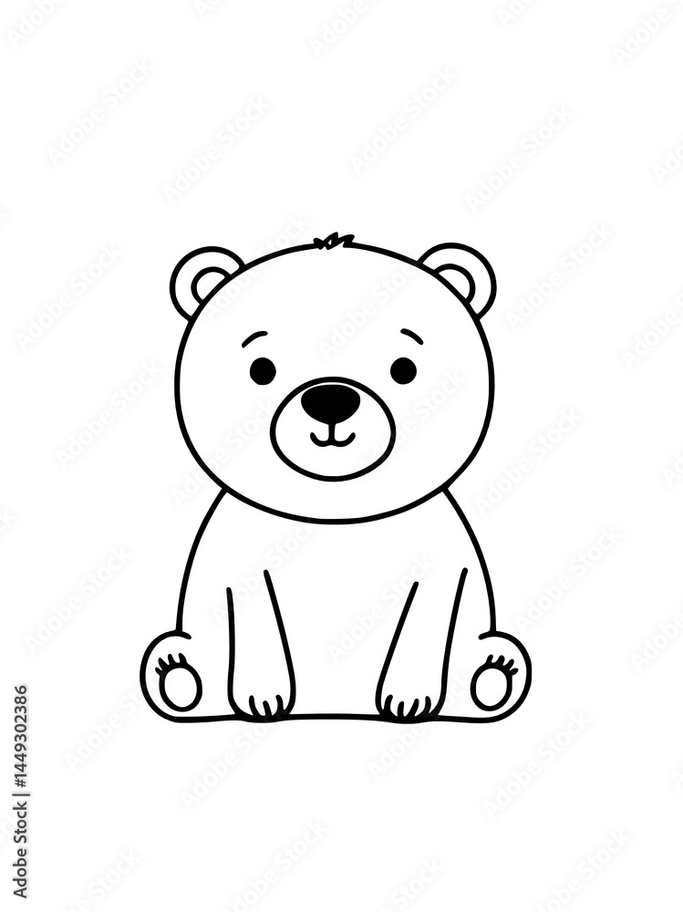 cute little bear cartoon illustration graphic design