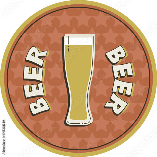 Pub Beverage Coaster Illustration Design