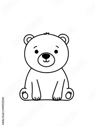 Obraz na płótnie cute little bear cartoon illustration graphic design w salonie