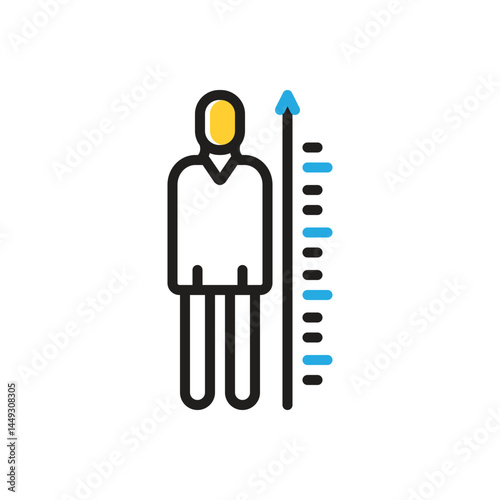 Multi color icon for length