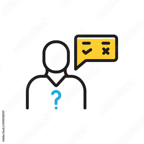 Multi color icon for opinion